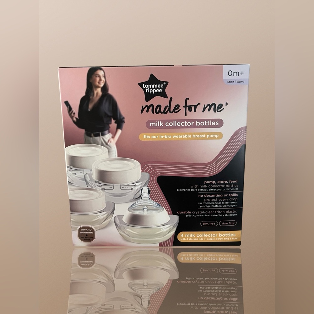 Tommee Tippee Made for Me Breast Milk Collector Bottles, 2-in-1 Breast Milk.